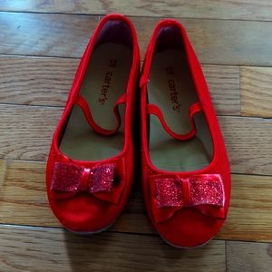 Carter's size 12 red girls shoes